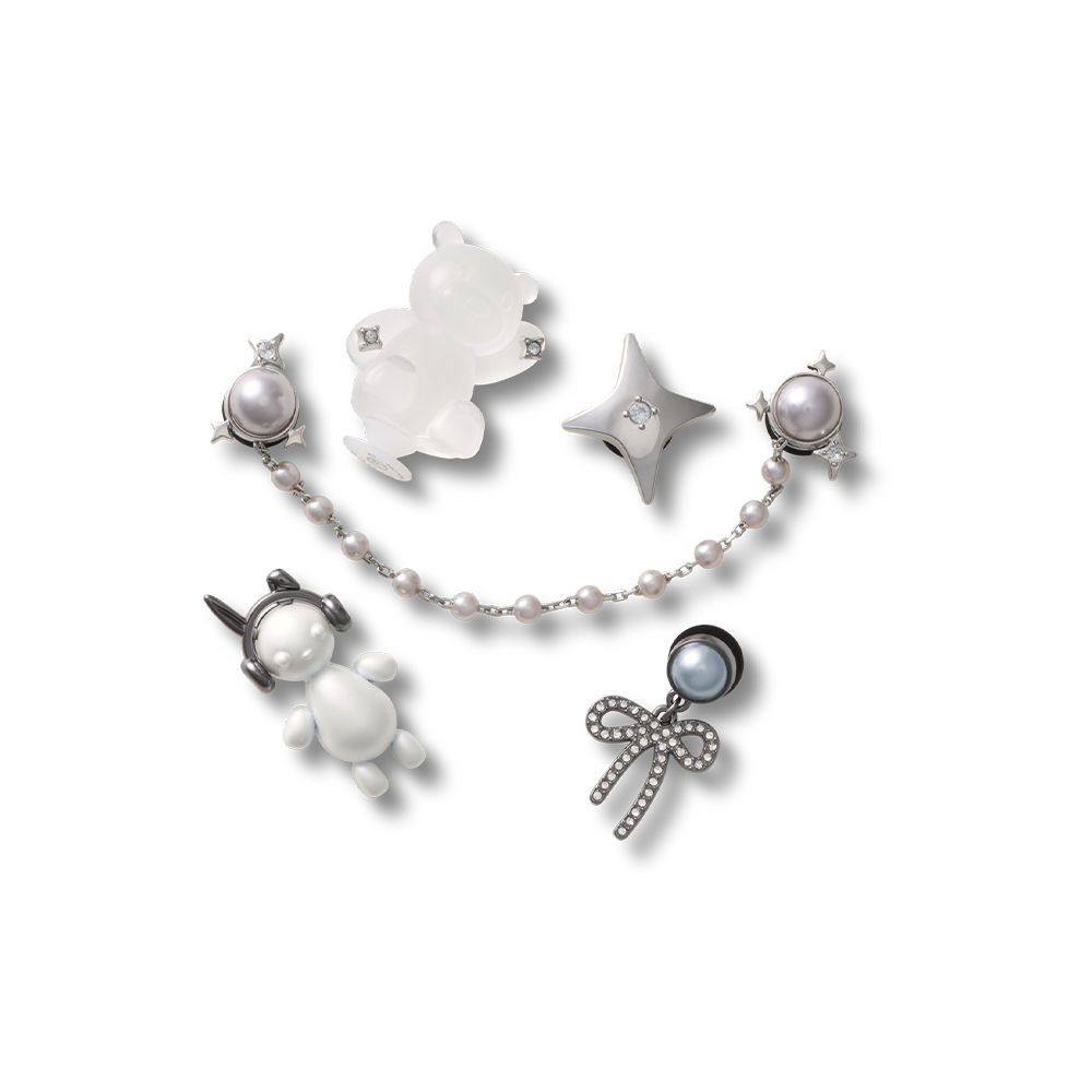 Jibbitz? Charm Silver Cute Punk Pack - Image 3