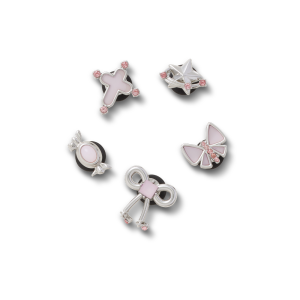Jibbitz? Charm Silver And Pink Pack