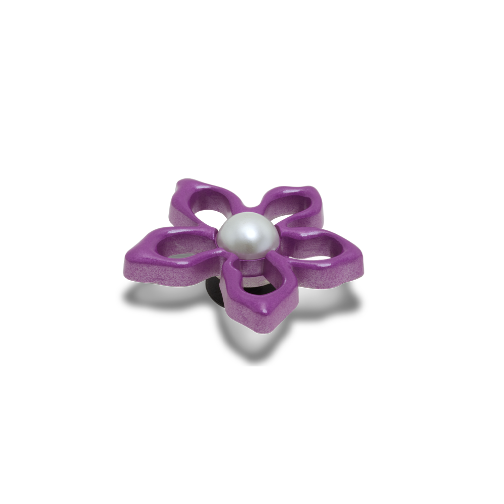 Jibbitz? Charm Meta Purple Floral - Image 2
