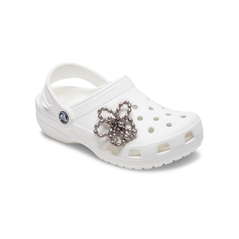 Jibbitz? Charm Black Pearl Beaded Floral - Image 3