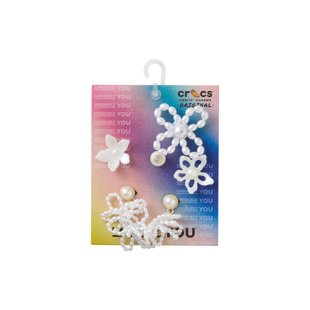 Jibbitz? Charm White Pearl Beaded 5 Pack - Image 3