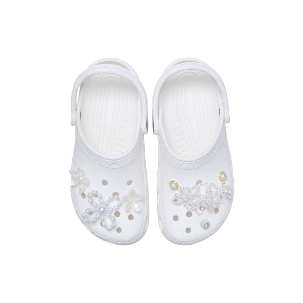 Jibbitz? Charm White Pearl Beaded 5 Pack - Image 4