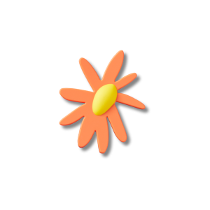 Jibbitz? Charm Orange Crafted Daisy