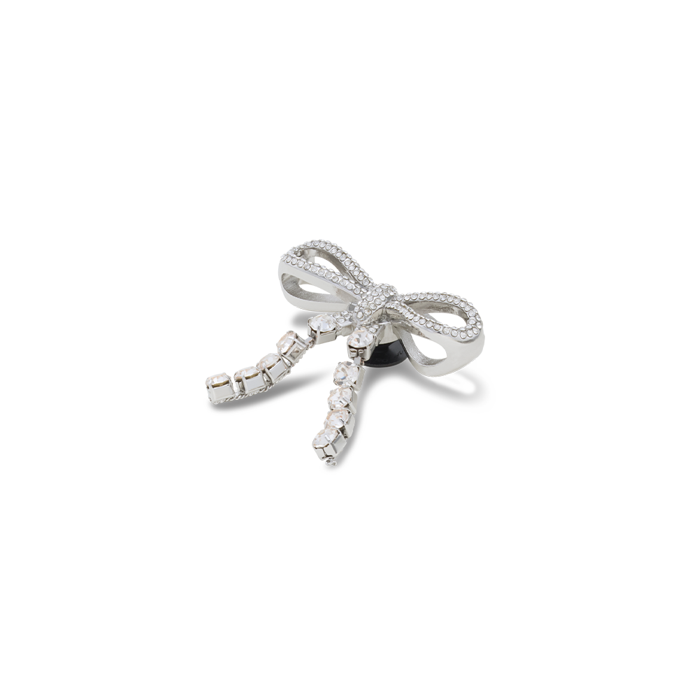 Jibbitz? Charm Silver Gem Bow - Image 2