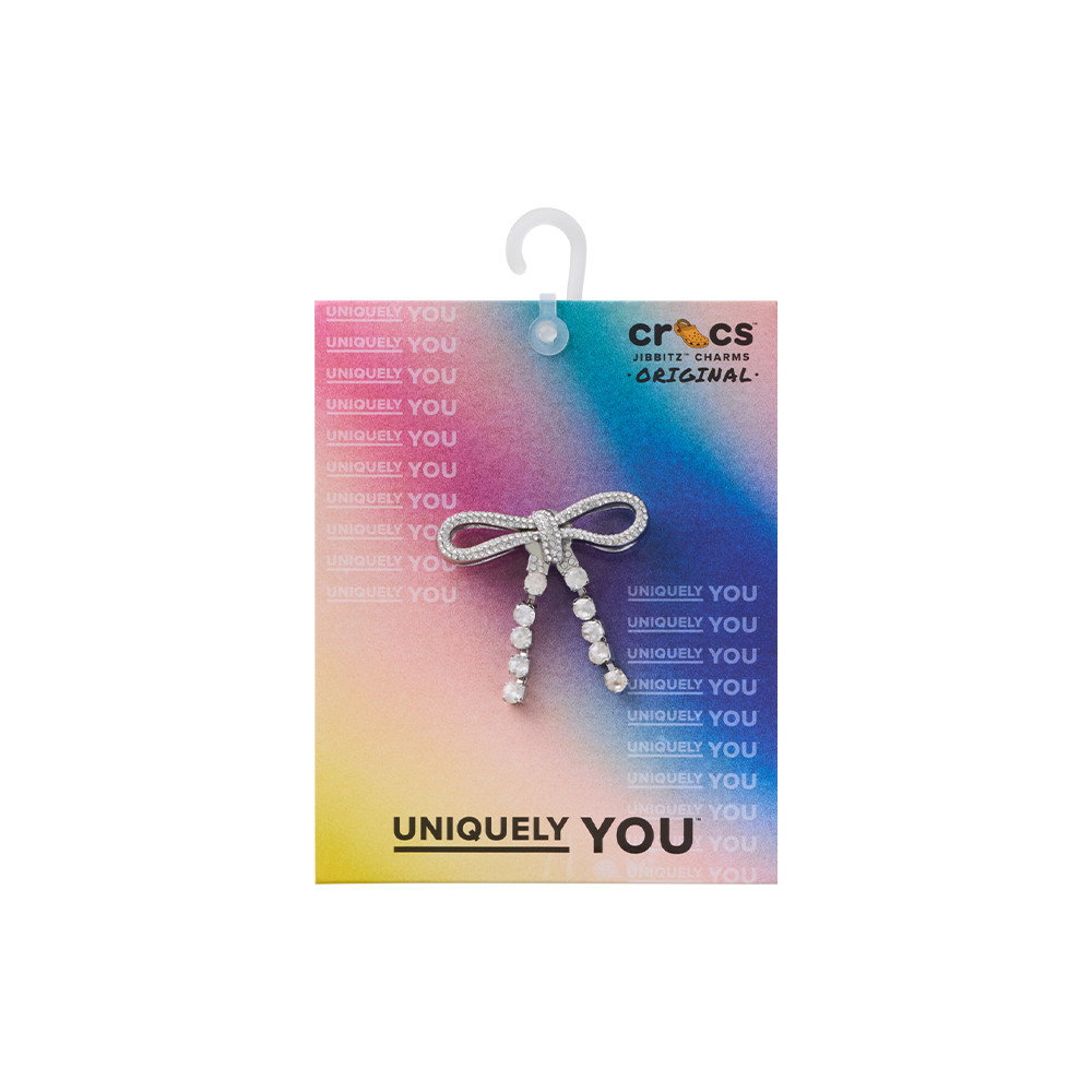 Jibbitz? Charm Silver Gem Bow - Image 3