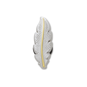 Jibbitz? Charm Silver And Gold Feather