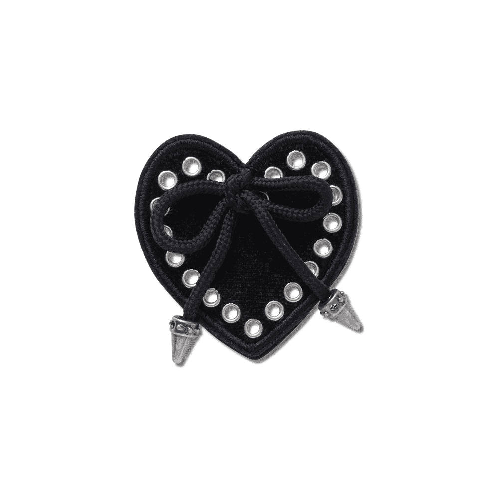 Jibbitz? Charm Black Heart With Bow
