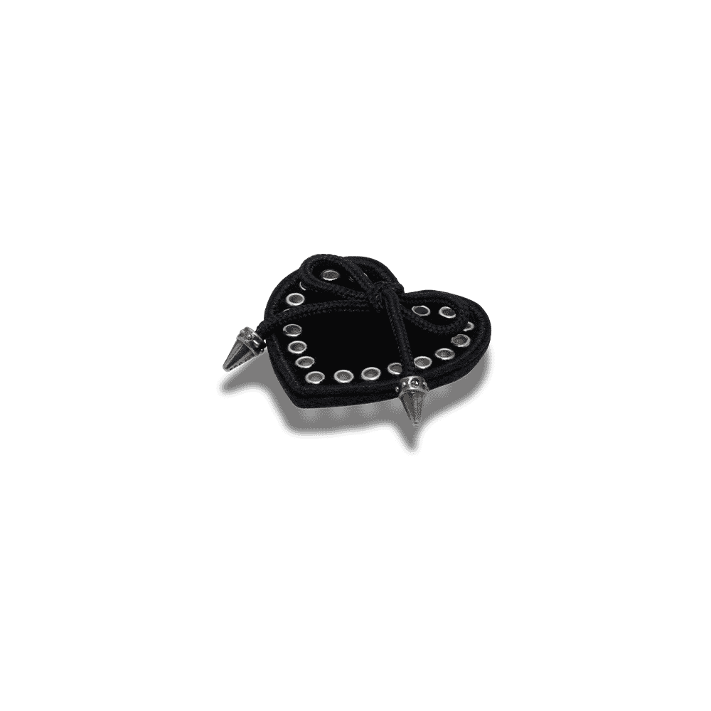 Jibbitz? Charm Black Heart With Bow - Image 2