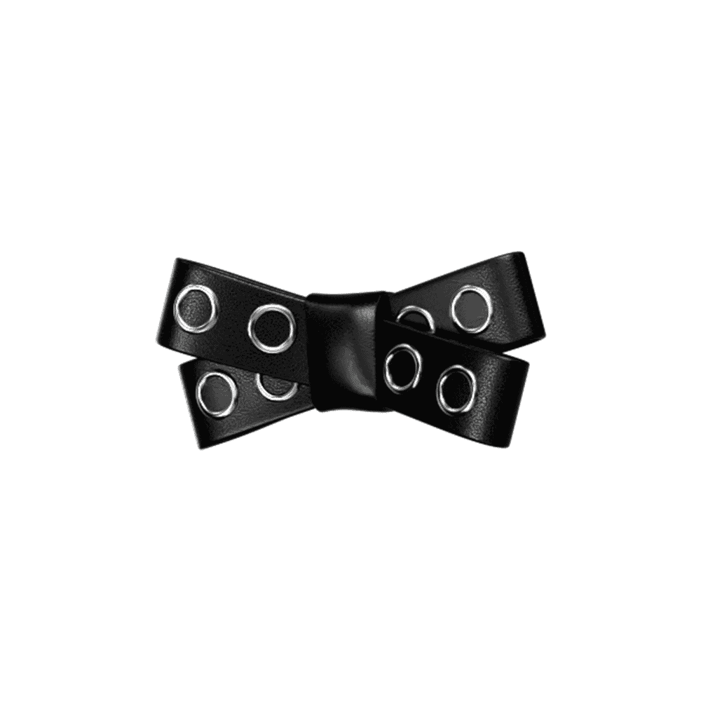 Jibbitz? Charm Black Grommet Studded Bow