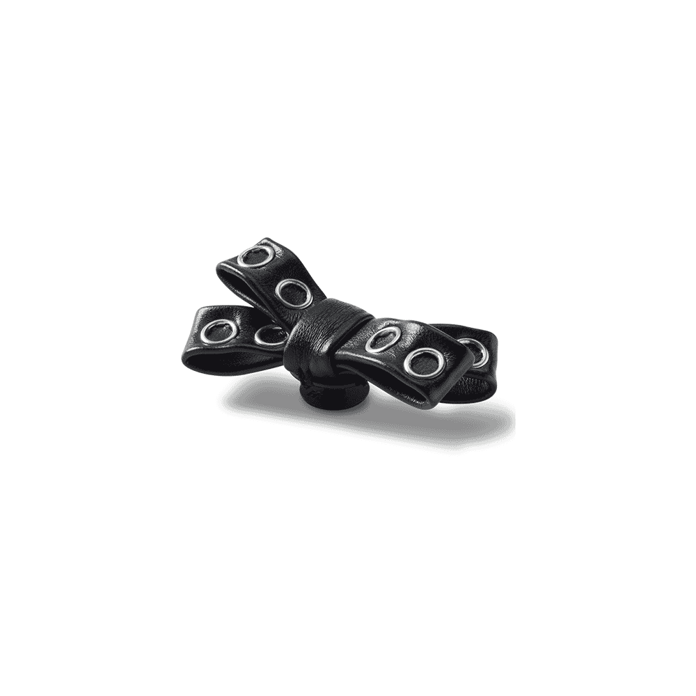 Jibbitz? Charm Black Grommet Studded Bow - Image 2