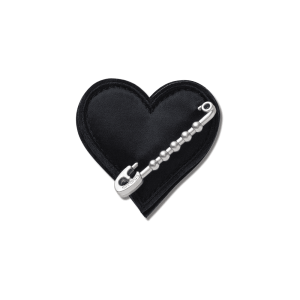 Jibbitz? Charm Black Heart With Safety Pin