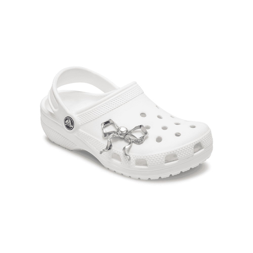 Jibbitz? Charm Frilly Silver Bow - Image 3