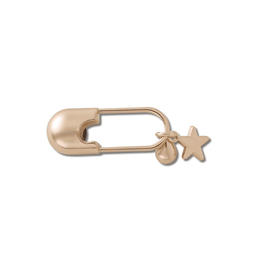 Jibbitz? Charm Gold Meta Safety Pin