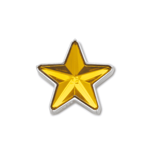 Jibbitz? Charm Orange And Silver Smt Gem Star