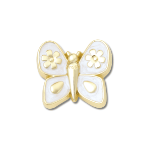 Jibbitz? Charm Gold Pearlized Butterfly