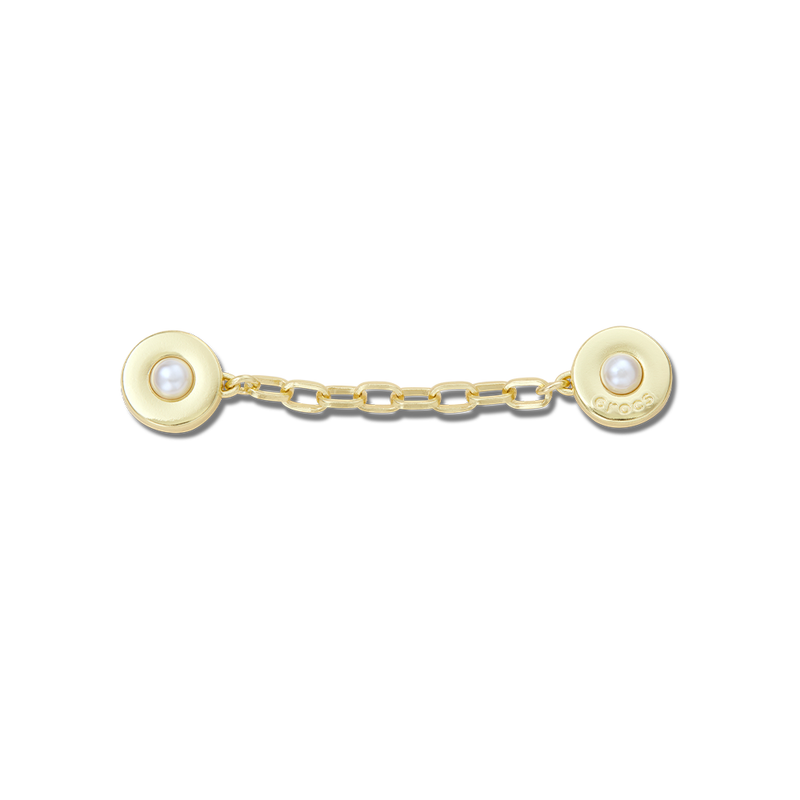 Jibbitz? Charm Gold Chain With Pearl Rivets