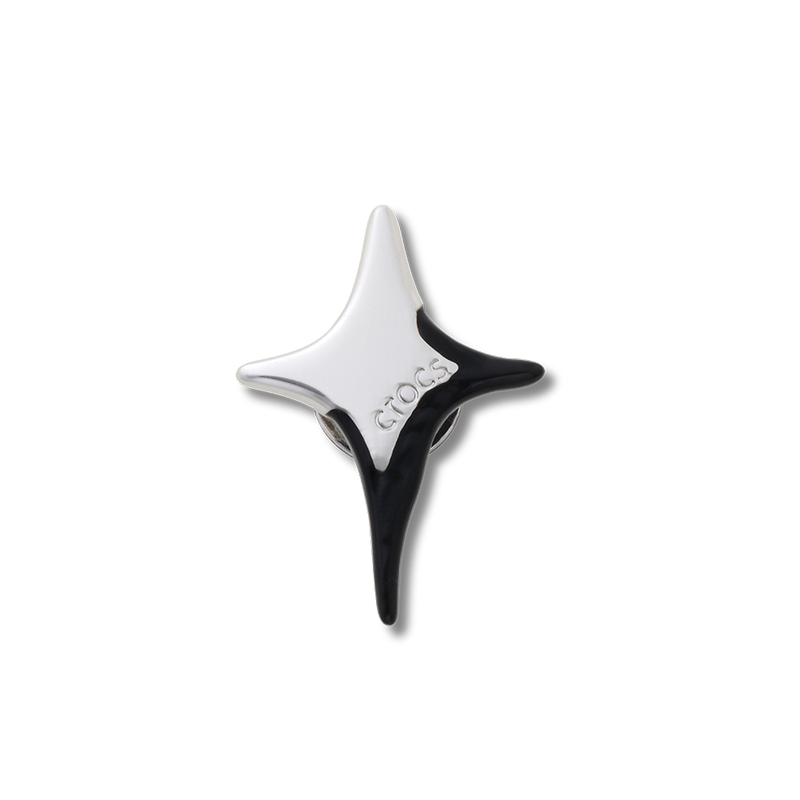Jibbitz? Charm Black Dipped Enamel Star