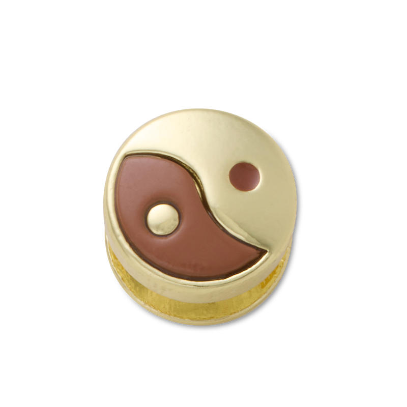 Jibbitz? Charm Brown Yin Yang Icon