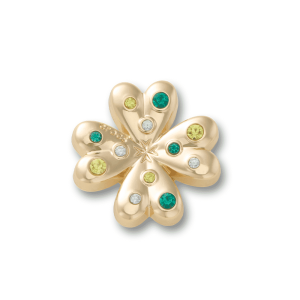 Jibbitz? Charm Gold Smt Gem Clover