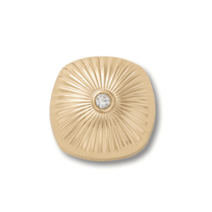 Jibbitz? Charm Gold Smt Gem Textured Stud