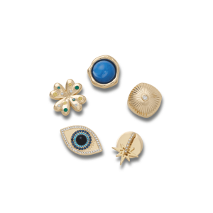 Jibbitz? Charm Gold Smt Gem Mystic 5 Pack