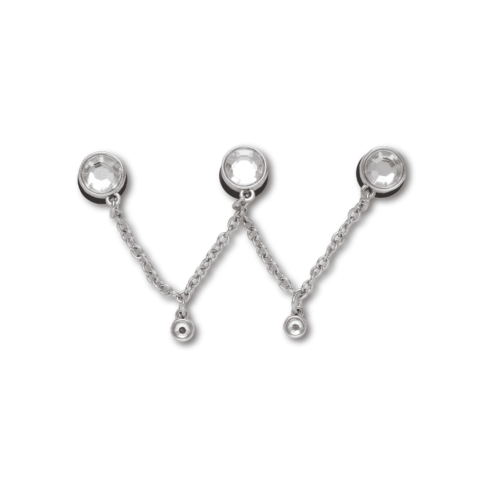 Jibbitz? Charm Silver Triple Smt Gem Chain