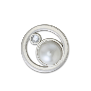 Jibbitz? Charm Silver Ring With Pearl