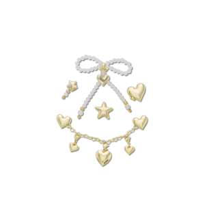 Jibbitz? Charm Gold Hearts And Stars 5 Pack