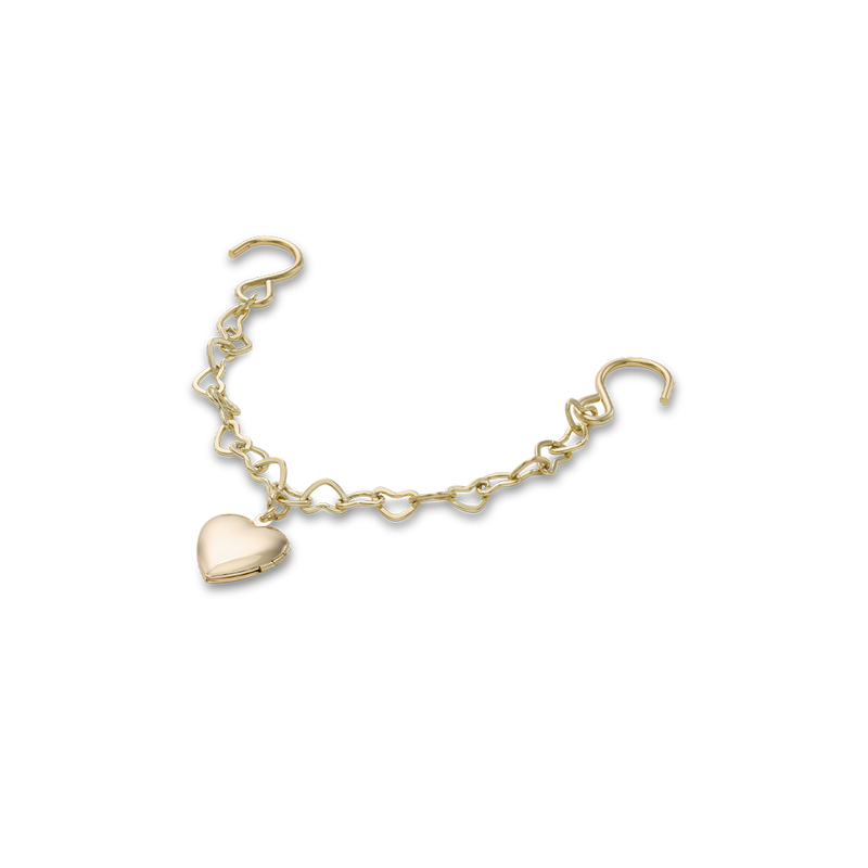Jibbitz? Charm Gold Rivet Chain With Heart - Image 2