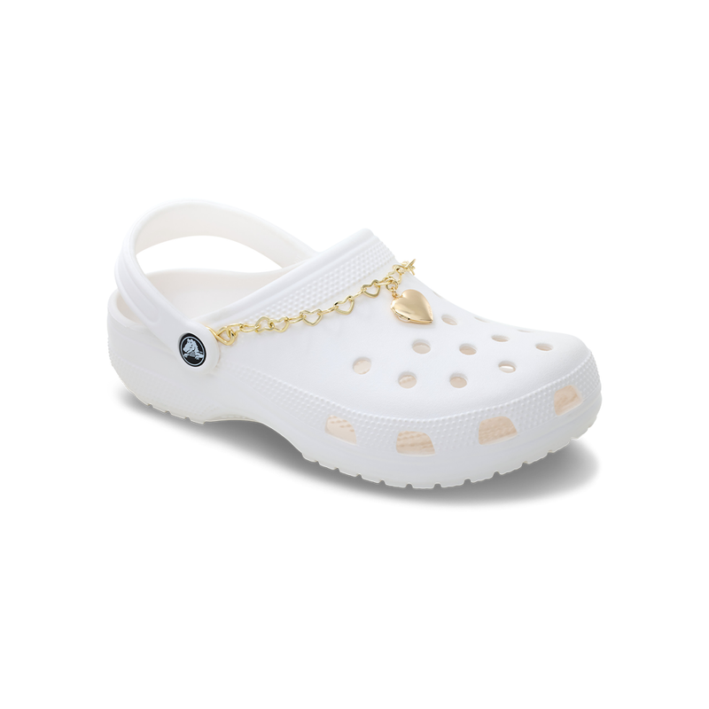 Jibbitz? Charm Gold Rivet Chain With Heart - Image 3