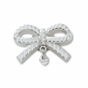Jibbitz? Charm White And Gold Bow Smt Gem