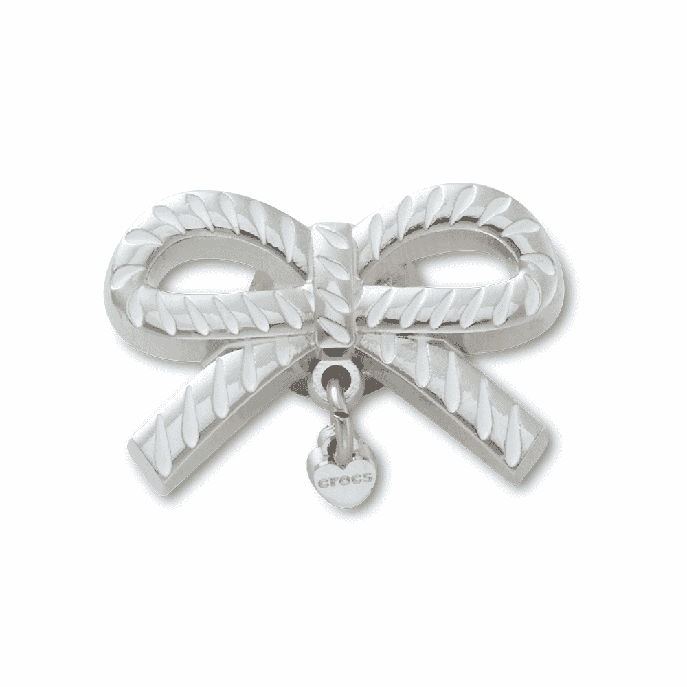 Jibbitz? Charm White And Gold Bow Smt Gem