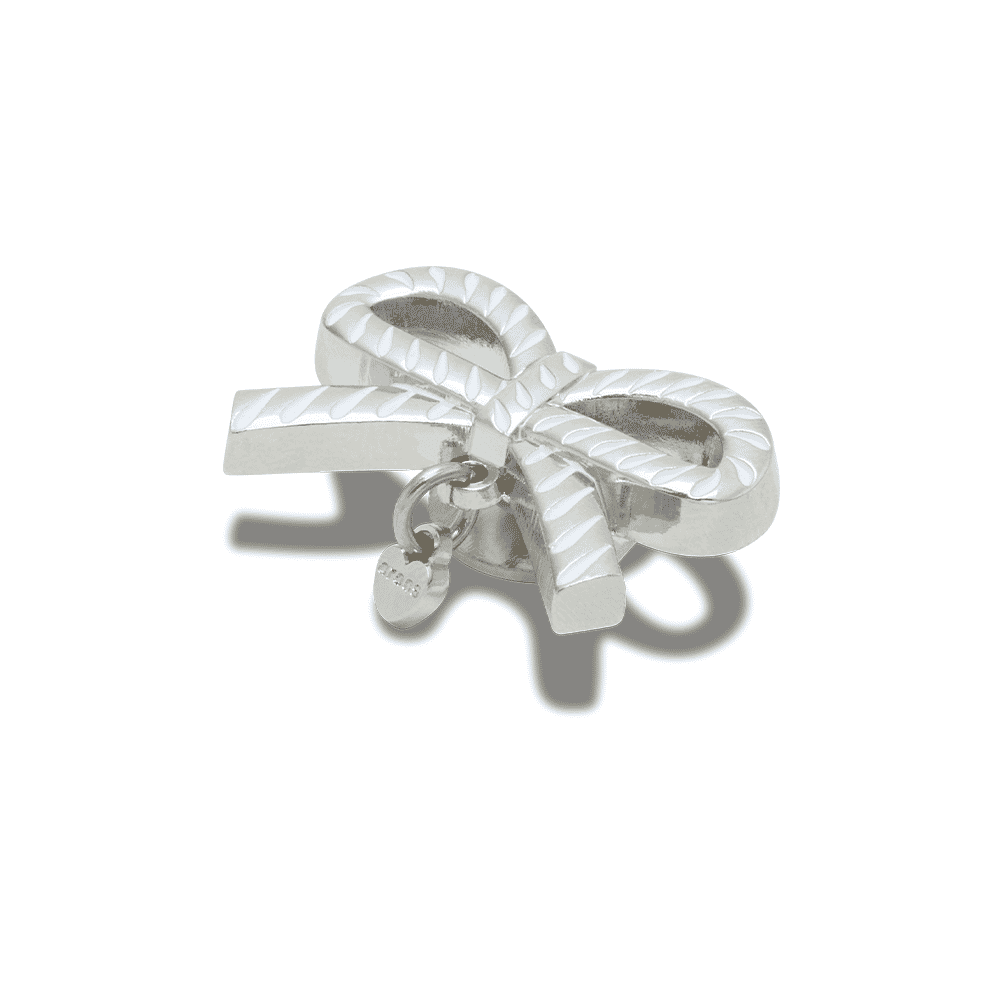 Jibbitz? Charm White And Gold Bow Smt Gem - Image 2