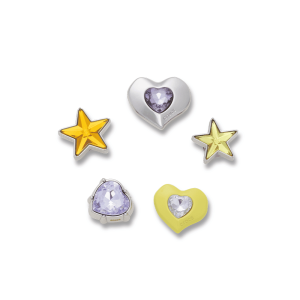 Jibbitz? Charm Meta Stars And Hearts 5 Pack
