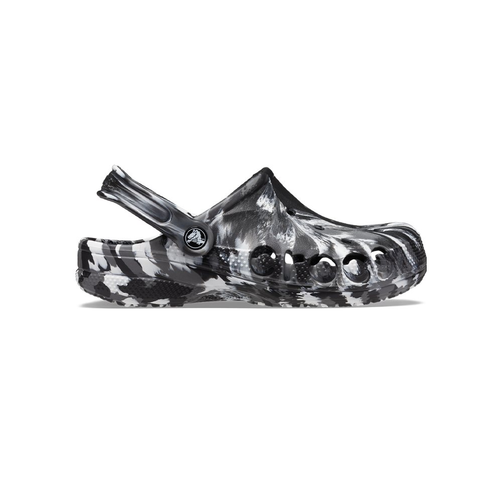 Baya Marbled Clog In Black White