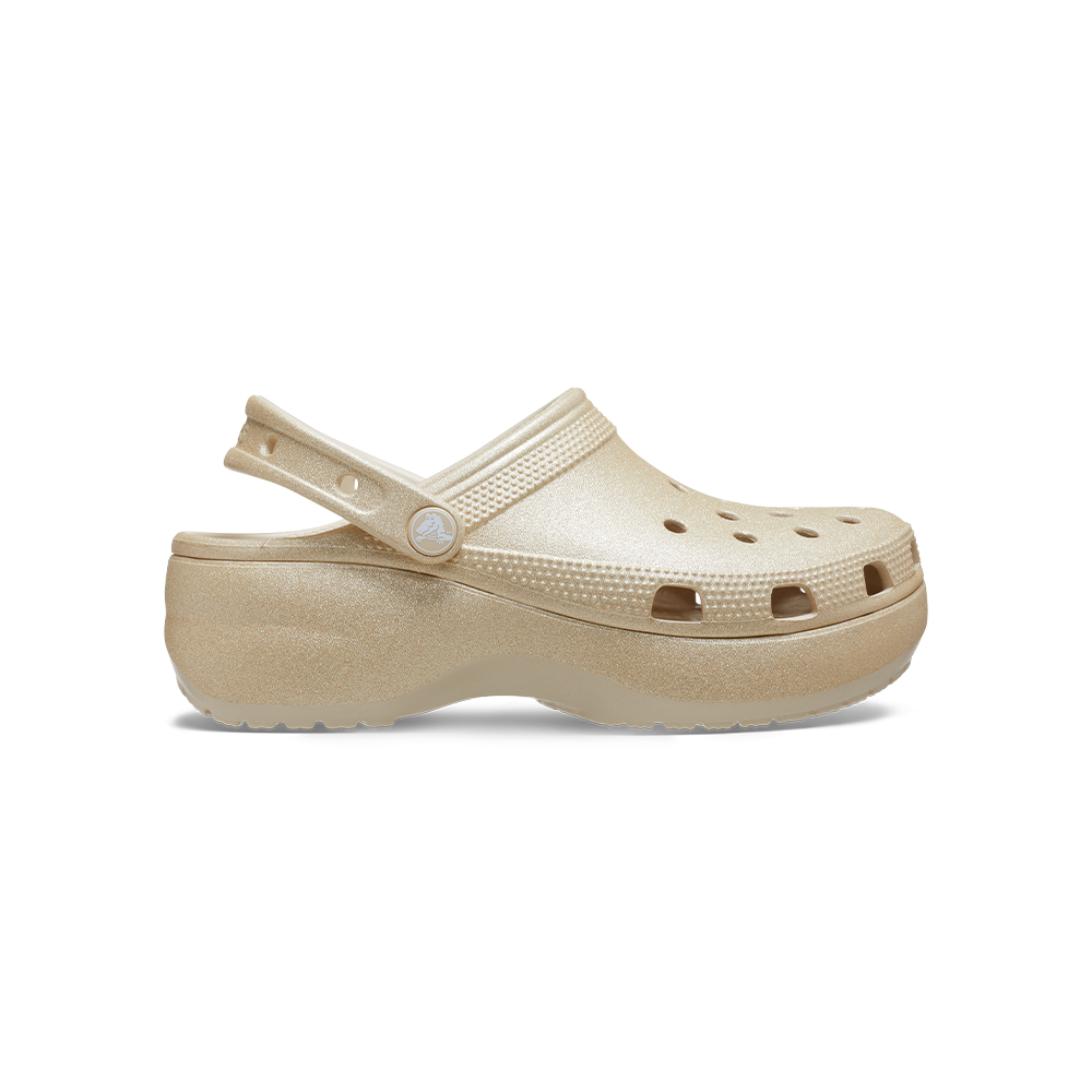 Women's Classic Platform Glitter Clog In Champagne