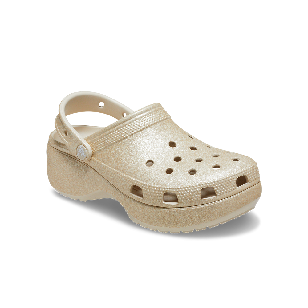 Women's Classic Platform Glitter Clog In Champagne - Image 2