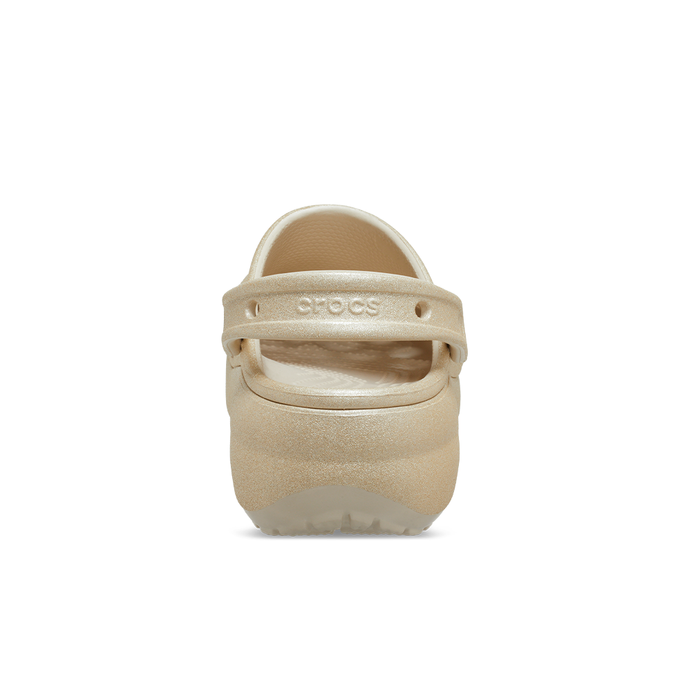 Women's Classic Platform Glitter Clog In Champagne - Image 7