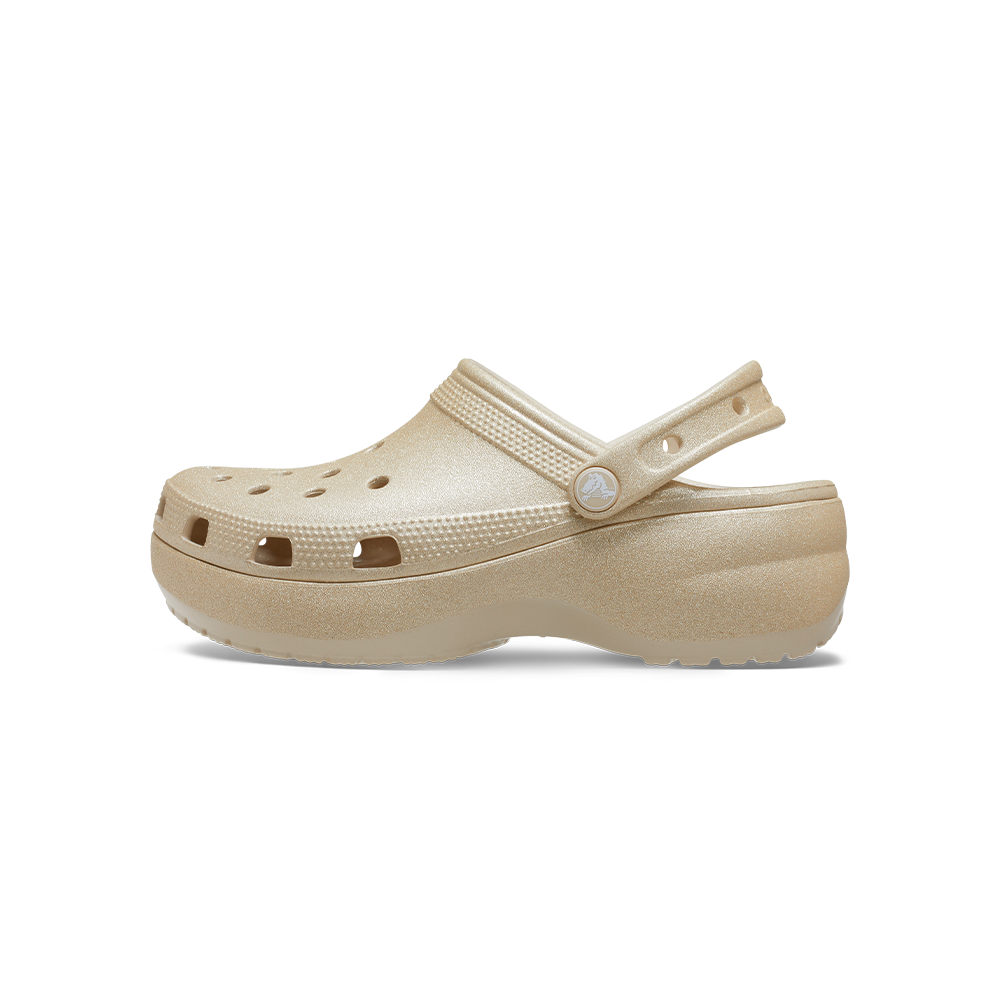 Women's Classic Platform Glitter Clog In Champagne - Image 6