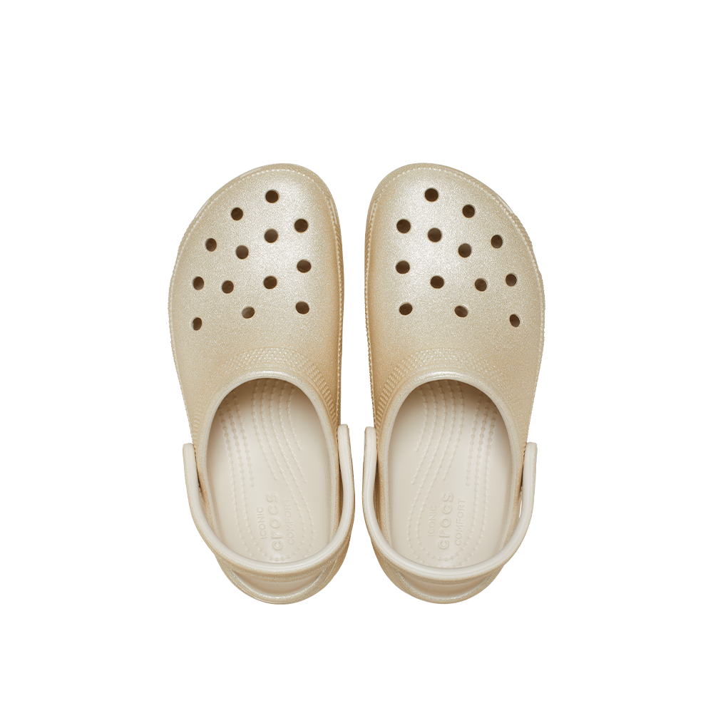 Women's Classic Platform Glitter Clog In Champagne - Image 5