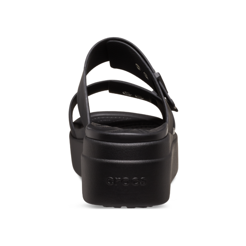 Women's Brooklyn Buckle Low Wedge in Black - Image 3