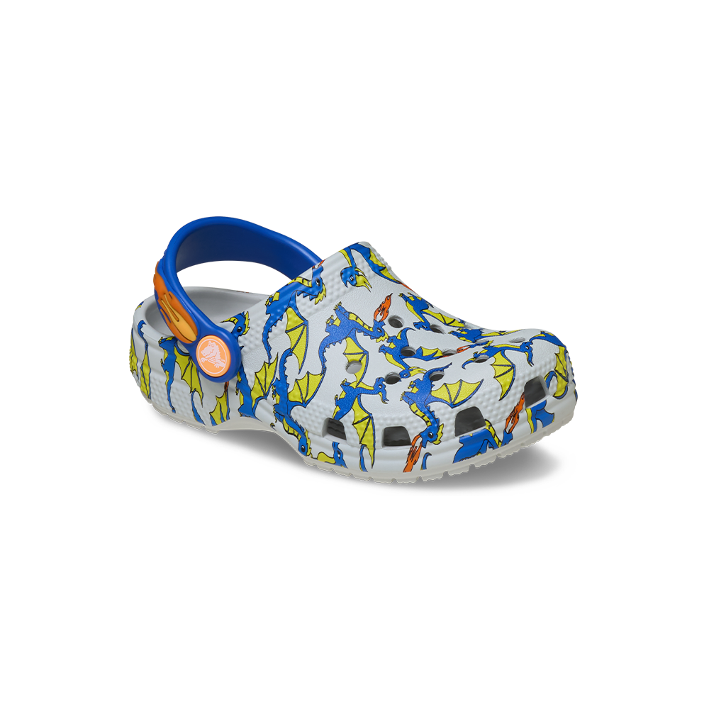 Toddler Classic Dragon Graphic Clog in Atmosphere - Image 2