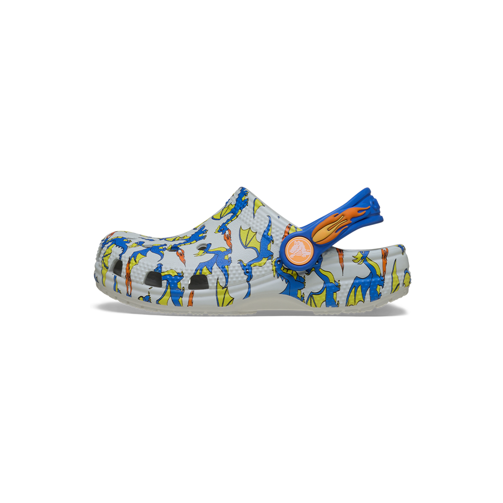 Toddler Classic Dragon Graphic Clog in Atmosphere - Image 4
