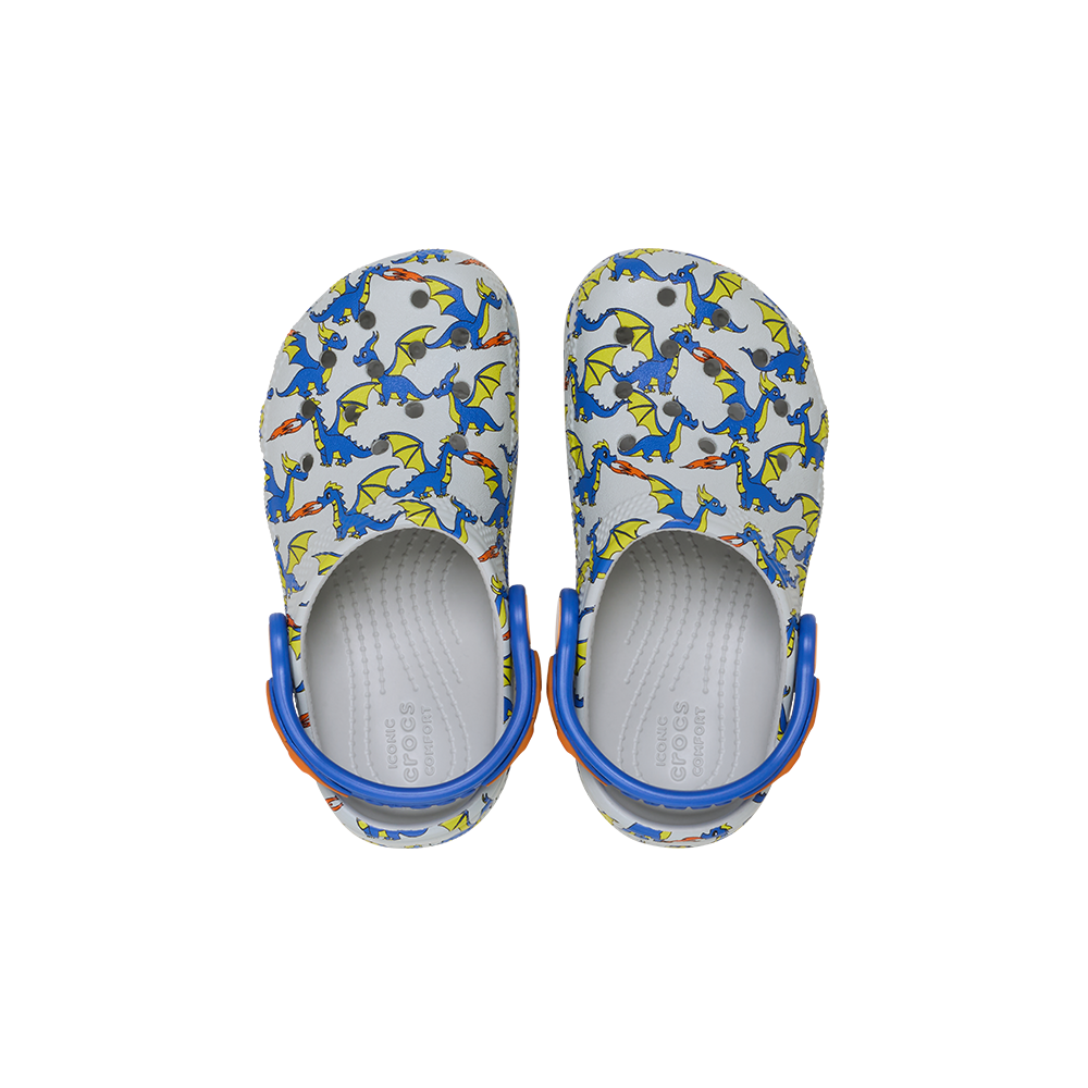 Toddler Classic Dragon Graphic Clog in Atmosphere - Image 6