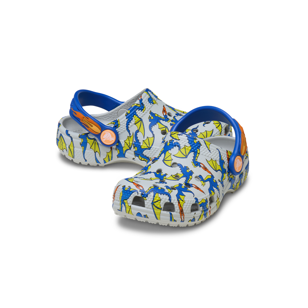 Toddler Classic Dragon Graphic Clog in Atmosphere - Image 5