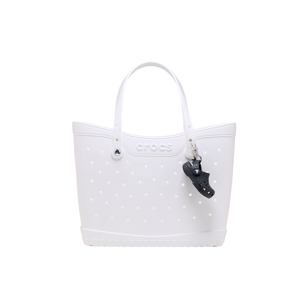 Classic Glitter Clog Bag Charm in Black - Image 3