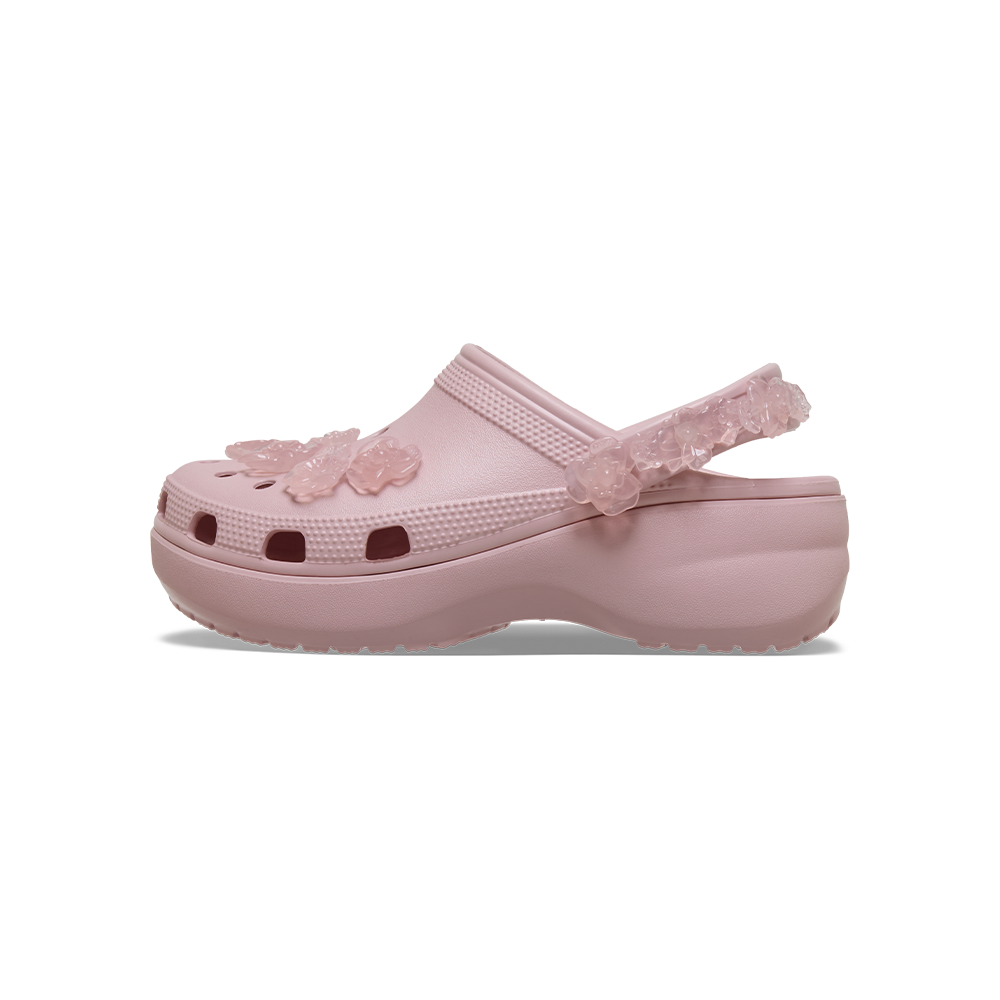 Women's Classic Platform Translucent Floral Clog in Cotton Candy - Image 4