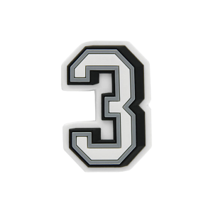 Jibbitz? Charm B&W Number 3