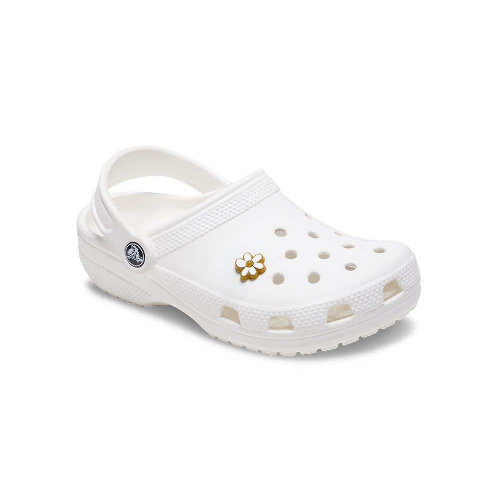 Jibbitz? Charm Gold And White Floral - Image 3