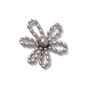Jibbitz? Charm Black Pearl Beaded Daisy